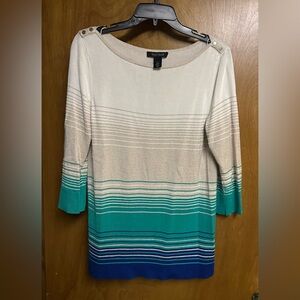 White House Black Market Striped Knit Top